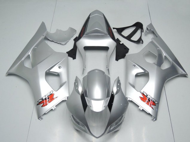 Billige Suzuki GSXR 1000 Motorrad Verkleidung 2003-2004 - Silber Rot OEM Stil