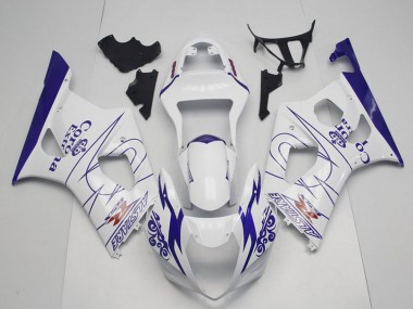 Billige Suzuki GSXR 1000 Motorrad Verkleidung 2003-2004 - Weiss Blau Corona Alstare