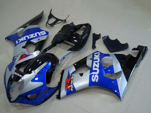 Billige Suzuki GSXR 1000 Motorrad Verkleidung 2003-2004 - Silber Blau Glanzendes Schwarz Rot