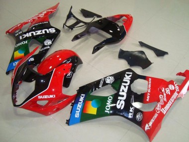 Billige Suzuki GSXR 1000 Motorrad Verkleidung 2003-2004 - Rot Schwarz Blau Grun JOMO Pepephone
