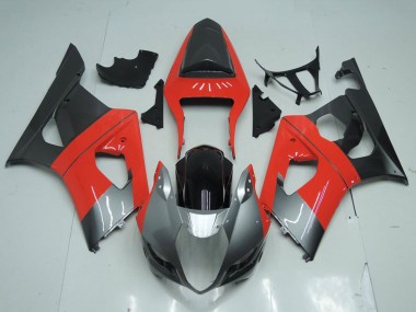 Billige Suzuki GSXR 1000 Motorrad Verkleidung 2003-2004 - Rot Silber Schwarz