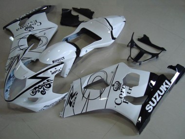 Billige Suzuki GSXR 1000 Motorrad Verkleidung 2003-2004 - Weiss Schwarz Corona