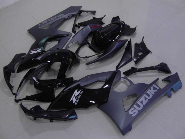 Billige Suzuki GSXR 1000 Motorrad Verkleidungen Kit 2005-2006 - Glanzendes Schwarz Matt Schwarz