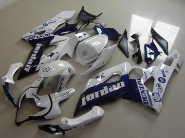 Billige Suzuki GSXR 1000 Motorrad Verkleidung 2005-2006 - Weiss Dunkel Blau Jordan
