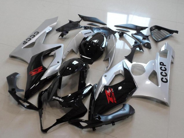 Billige Suzuki GSXR 1000 Motorrad Verkleidung Kit 2005-2006 - Silber Schwarz Rot