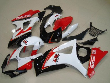 Billige Suzuki GSXR 1000 Motorrad Verkleidung Kit 2007-2008 - Weiss Rot Schwarz