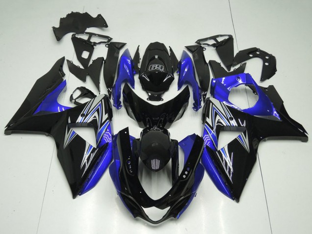 Billige Suzuki GSXR 1000 Motorrad Verkleidung 2009-2016 - Glanzendes Schwarz Blau