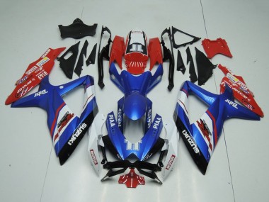 Billige Suzuki GSXR 1000 Motorrad Verkleidung 2009-2016 - Blau Rot Weiss Piaa Motul