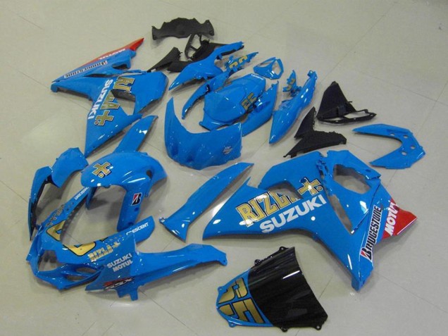 Billige Suzuki GSXR 1000 Motorrad Verkleidung 2009-2016 - Blau Gold Rizla Motul