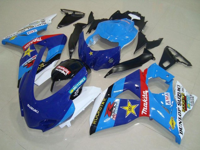 Billige Suzuki GSXR 1000 Motorrad Verkleidung 2009-2016 - Blau Weiss Rot Schwarz RockStar Rennen