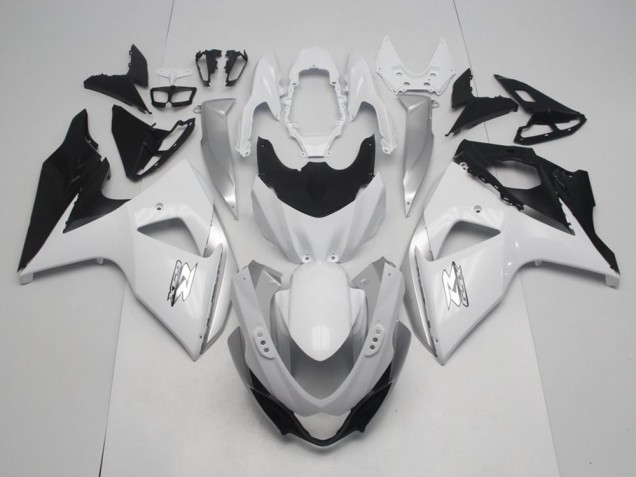 Billige Suzuki GSXR 1000 Motorrad Verkleidung 2009-2016 - Weiss Schwarz OEM Stil