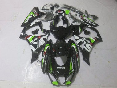 Billige Suzuki GSXR 1000 Motorrad Verkleidung 2017-2024 - Glanzendes Schwarz Grun Weiss
