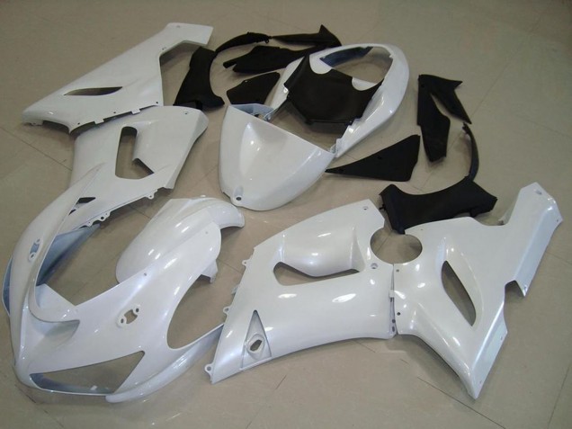 Billige Kawasaki ZX6R Motorrad Verkleidung 2005-2006 - Perl Weiss
