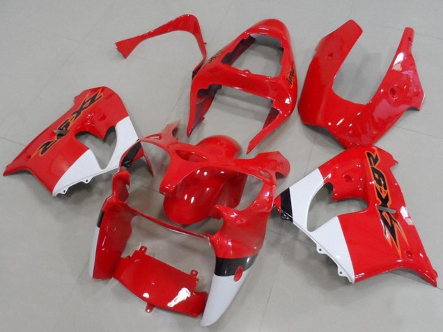 Billige Kawasaki ZX9R Motorrad Verkleidung 2000-2001 - Rot Weiss