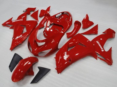 Billige Kawasaki ZX10R Motorrad Verkleidung 2006-2007 - Rot Weiss