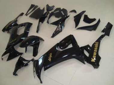 Billige Kawasaki ZX10R Motorrad Verkleidung 2008-2010 - Glanzendes Schwarz Gold Aufkleber