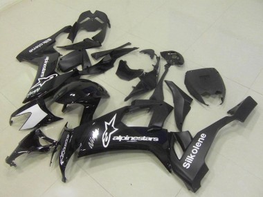 Billige Kawasaki ZX10R Motorrad Verkleidung 2008-2010 - Glanzendes Schwarz Silkolene Stern
