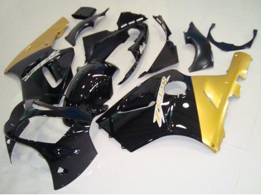 Billige Kawasaki ZX12R Motorrad Verkleidung 2000-2001 - Glanzendes Schwarz Gold