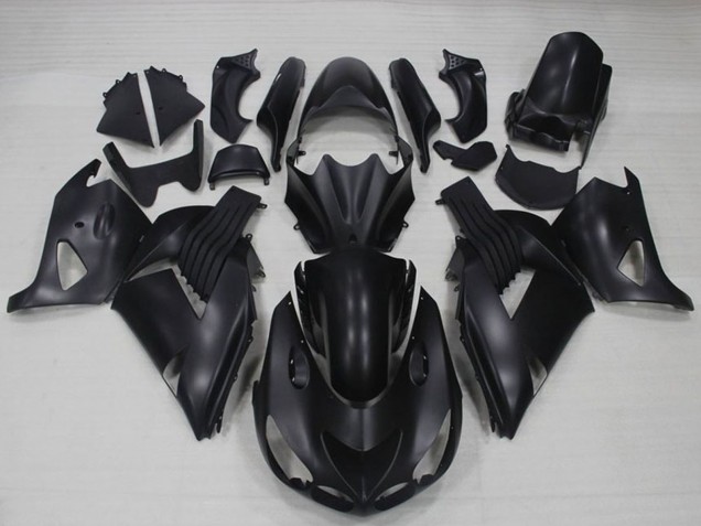 Billige Kawasaki ZX14R ZZR1400 Motorrad Verkleidung 2006-2011 - Matt Schwarz