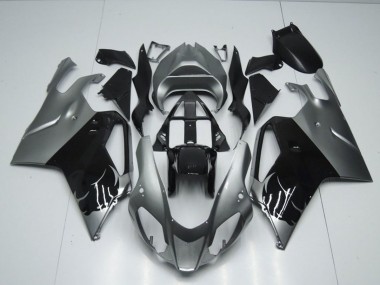 Billige Aprilia RSV1000 Motorrad Verkleidung 2003-2006 - Glanzendes Schwarz Grau