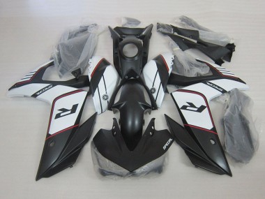 Billige Yamaha YZF R3 Motorrad Verkleidung 2015-2018 - Weiss Matt Schwarz
