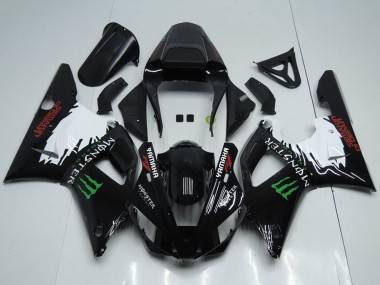 Billige Yamaha YZF R1 Motorrad Verkleidung 2000-2001 - Glanzendes Schwarz Weiss Rot Grun Monster