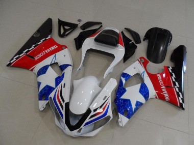 Billige Yamaha YZF R1 Motorrad Verkleidung 2000-2001 - Weiss Rot Blau Schwarz Corse
