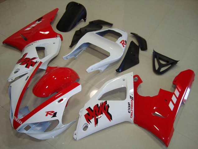Billige Yamaha YZF R1 Motorrad Verkleidung 2000-2001 - Weiss Rot