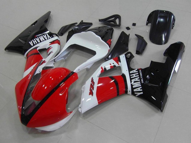 Billige Yamaha YZF R1 Motorrad Verkleidung 2000-2001 - Rot Weiss Glanzendes Schwarz Rennen Version