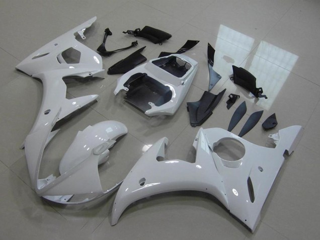 Billige Yamaha YZF R6 Motorrad Verkleidung 2003-2004 - Glanzendes Weiss