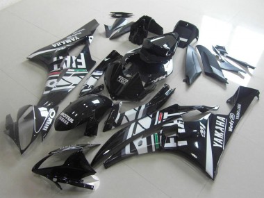 Billige Yamaha YZF R6 Motorrad Verkleidung 2006-2007 - Weiss Glanzendes Schwarz Grun Rot Fiat Yamalube Motul