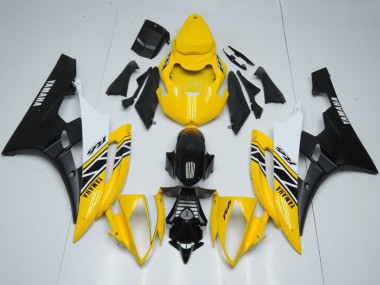 Billige Yamaha YZF R6 Motorrad Verkleidung 2006-2007 - Gelb Weiss Schwarz OEM Stil