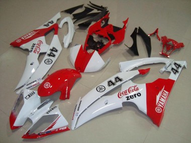 Billige Yamaha YZF R6 Motorrad Verkleidung 2008-2016 - Weiss Rot Cocacola 44