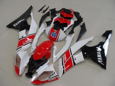 Billige Yamaha YZF R6 Motorrad Verkleidung 2008-2016 - Weiss Rot Glanzendes Schwarz