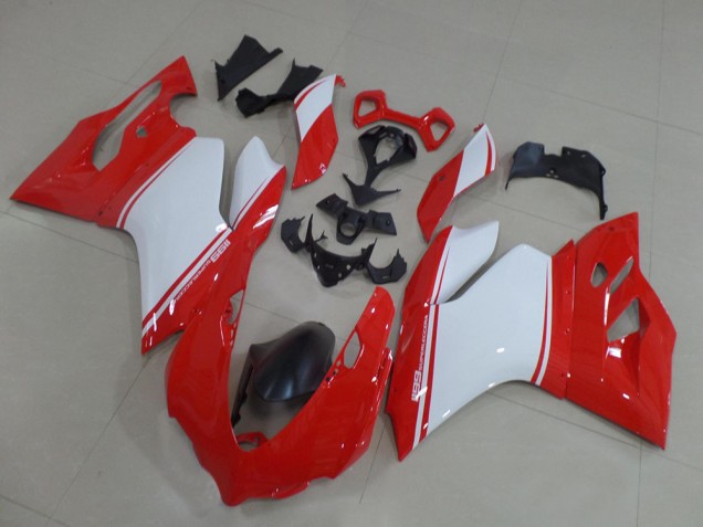 Billige Ducati 1199 Motorrad Verkleidung 2011-2014 - Rot Weiss Schwarz