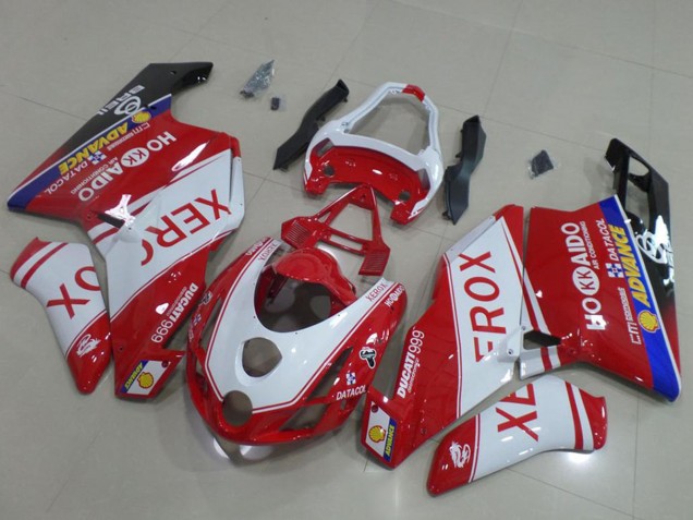 Billige Ducati 999 Motorrad Verkleidung 2003-2004 - Weiss Rot Blau Glanzendes Schwarz Xerox OEM Stil