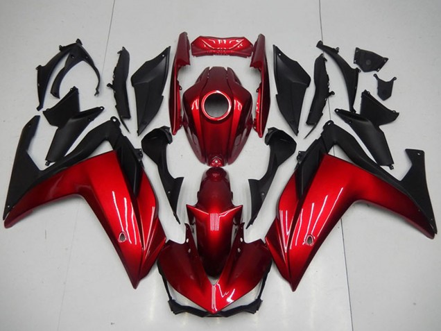 Billige Yamaha YZF R3 Motorrad Verkleidung 2015-2018 - Rot Matt Schwarz