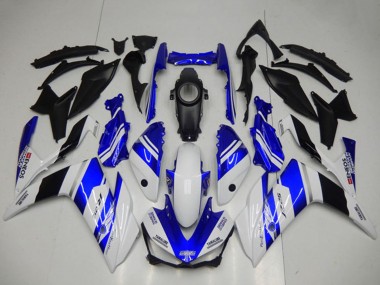 Billige Yamaha YZF R3 Motorrad Verkleidung 2015-2018 - Weiss Blau Schwarz Yamalube ENEOS