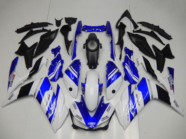 Billige Yamaha YZF R3 Motorrad Verkleidung 2015-2018 - Weiss Blau Schwarz Yamalube ENEOS
