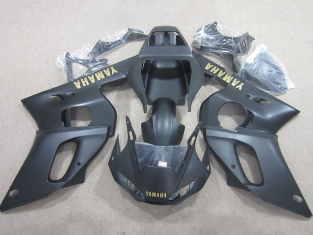 Billige Yamaha YZF R6 Motorrad Verkleidung 1998-2002 - Matt Schwarz Gelb Aufkleber