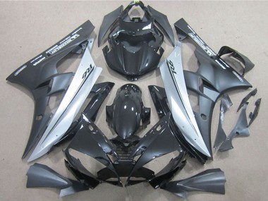 Billige Yamaha YZF R6 Motorrad Verkleidung 2006-2007 - Glanzendes Schwarz Matt Schwarz Silber