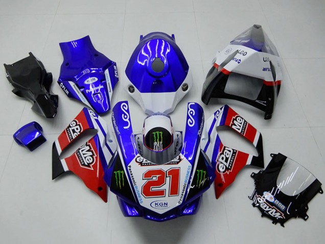Billige Yamaha YZF R1 Motorrad Verkleidung 2015-2019 - Weiss Blau Rot Schwarz Grun Monster 21