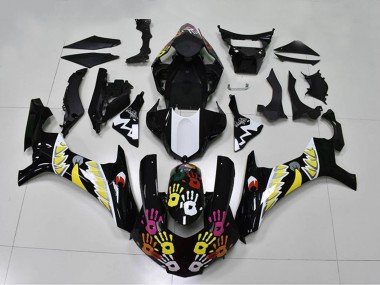 Billige Yamaha YZF R1 Motorrad Verkleidung 2015-2019 - Schwarz Weiss Gelb Rosa Hai