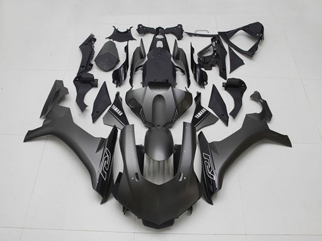 Billige Yamaha YZF R1 Motorrad Verkleidung 2015-2019 - Matt Schwarz Glanzendes Schwarz