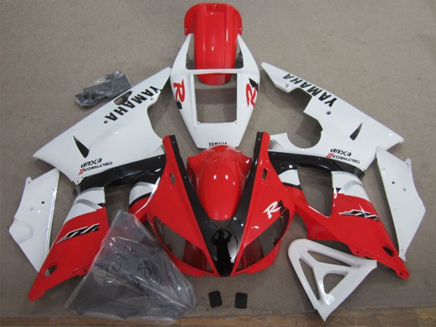 Billige Yamaha YZF R1 Motorrad Verkleidung 1998-1999 - Weiss Rot Schwarz