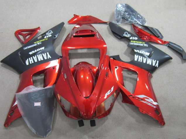 Billige Yamaha YZF R1 Motorrad Verkleidung 1998-1999 - Rot Schwarz Weiss Aufkleber
