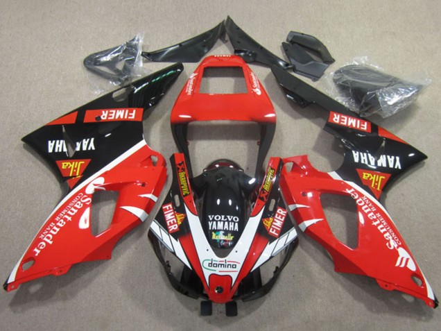 Billige Yamaha YZF R1 Motorrad Verkleidung 1998-1999 - Rot Weiss Schwarz Santunder