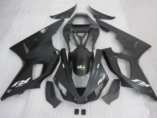 Billige Yamaha YZF R1 Motorrad Verkleidung 2000-2001 - Matt Schwarz Weiss Aufkleber