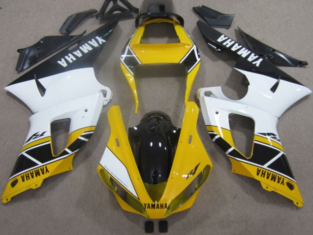 Billige Yamaha YZF R1 Motorrad Verkleidung 2000-2001 - Gelb Weiss Schwarz
