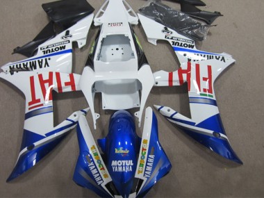 Billige Yamaha YZF R1 Motorrad Verkleidung 2002-2003 - Weiss Blau Rot Motul Fiat